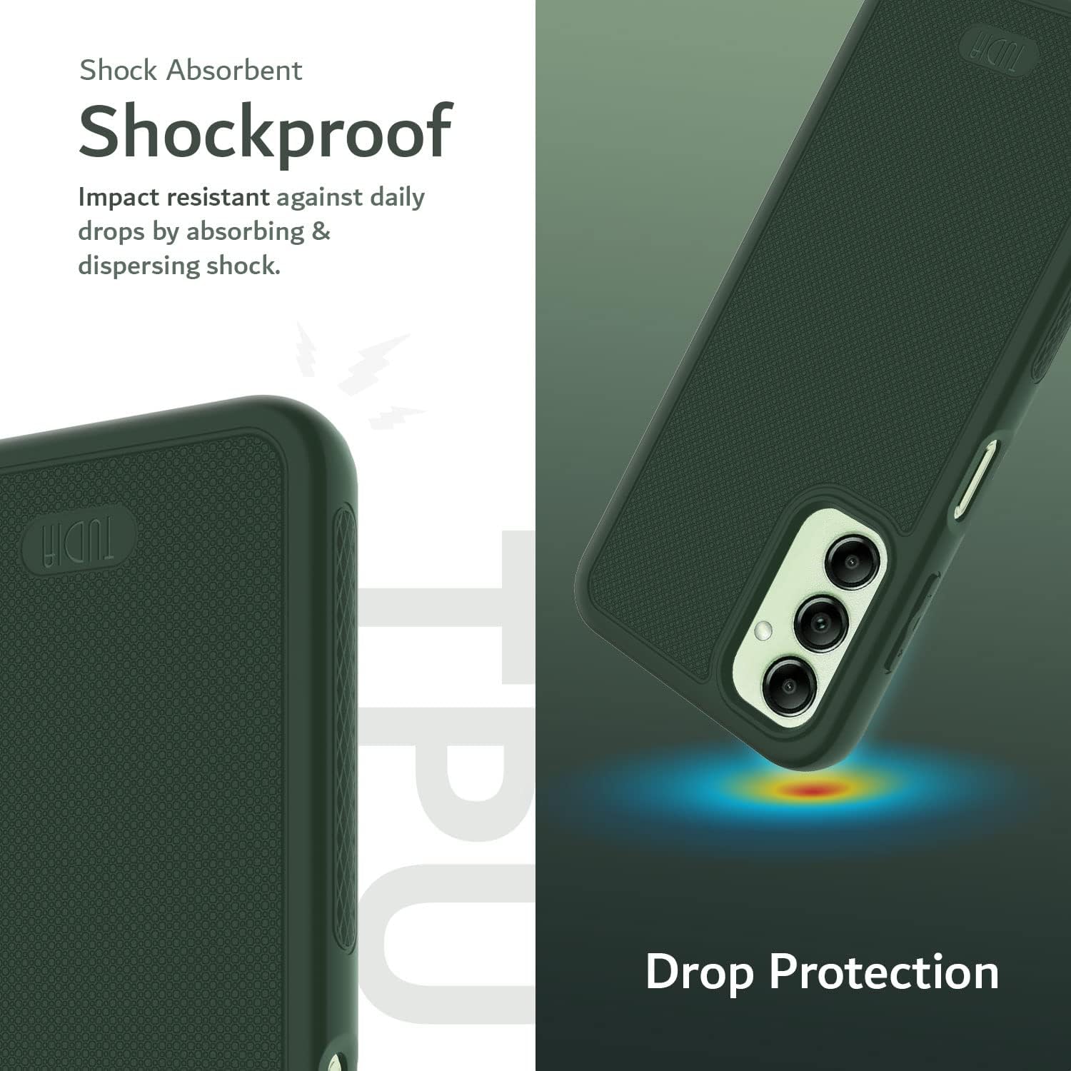 TUDIA LINNGRIP – Funda protectora de TPU suave con agarre ultradelgado diseñada para Galaxy A14 5G (2023), a prueba de golpes, delgada y ligera,