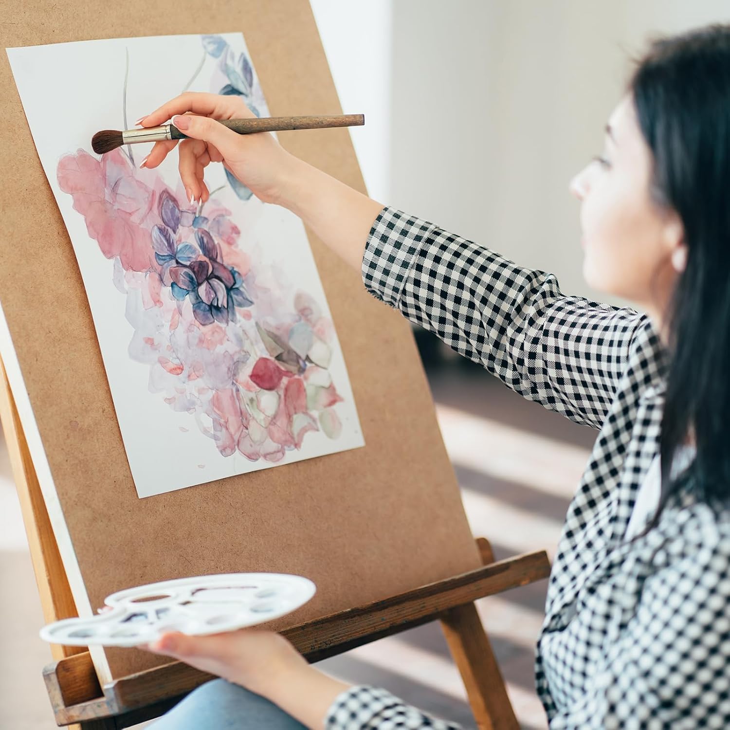 60 hojas de papel de acuarela de 230 GSM, paquete de papel de prensa en frío blanco para niños, acuarela, dibujo, estudiante, artista (prensa