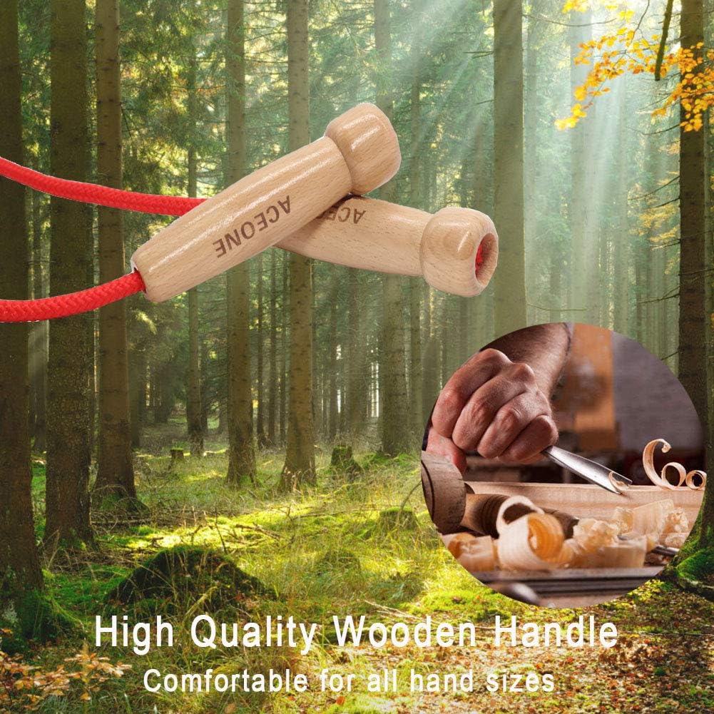 Cuerda de saltar de 16 pies de largo para niños, cuerda de saltar holandesa doble ajustable con mango de madera, cuerda de salto de equipo