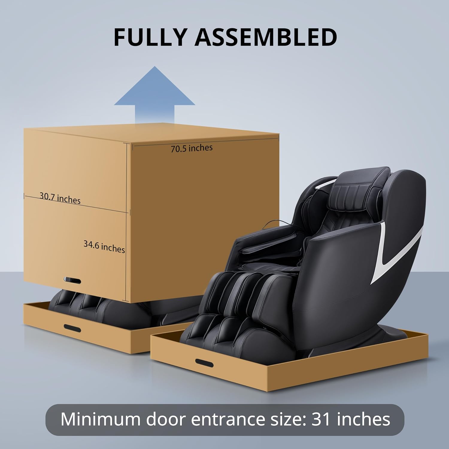 MYNTA MC2100 – Silla de masaje 3D mejorada, silla de masaje de cuerpo completo reclinable con gravedad cero, escaneo corporal, estiramiento