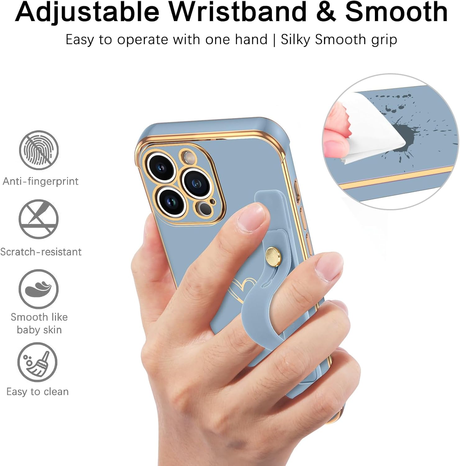 BENTOBEN Funda para teléfono iPhone 13 Pro Max, con correa ajustable con bonito corazón, soporte de soporte, a prueba de golpes, protección de TPU