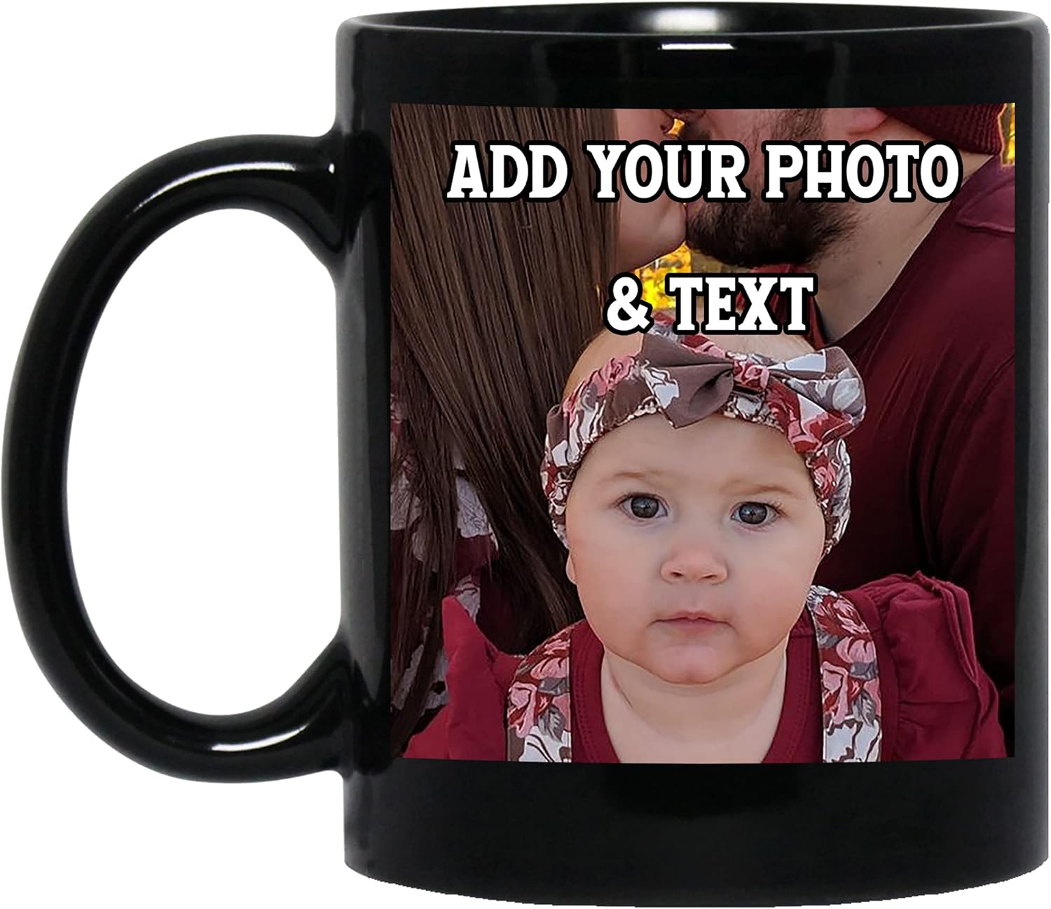 Sweet Love – Taza de café personalizada con texto y imagen, taza personalizada con nombre de foto en la taza, añade varias imágenes para regalo de
