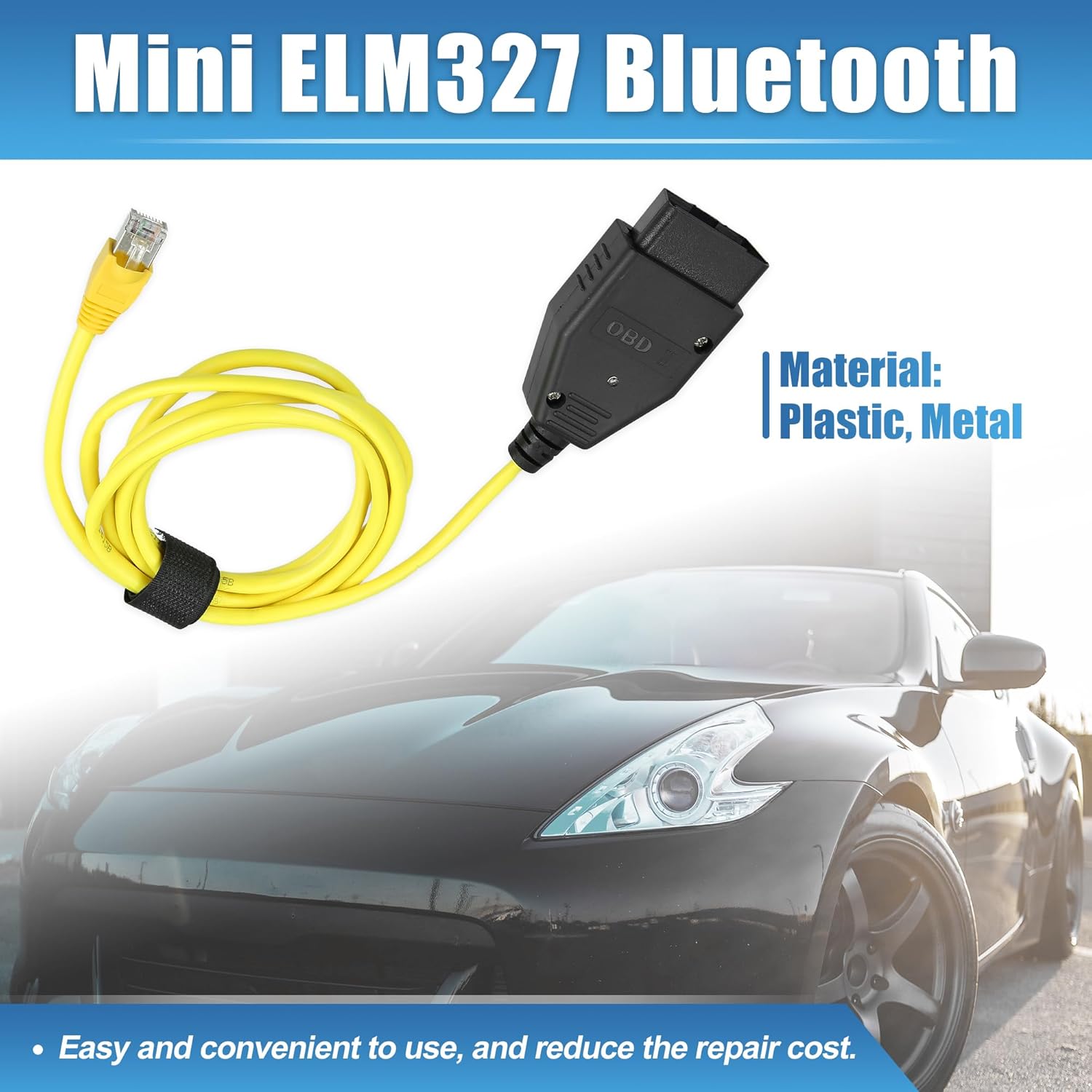 X AUTOHAUX Cable de interfaz OBD para BMW ENET E-SYS ICOM Automotriz Instrumento de diagnóstico de instrumento de diagnóstico Herramienta de escaneo