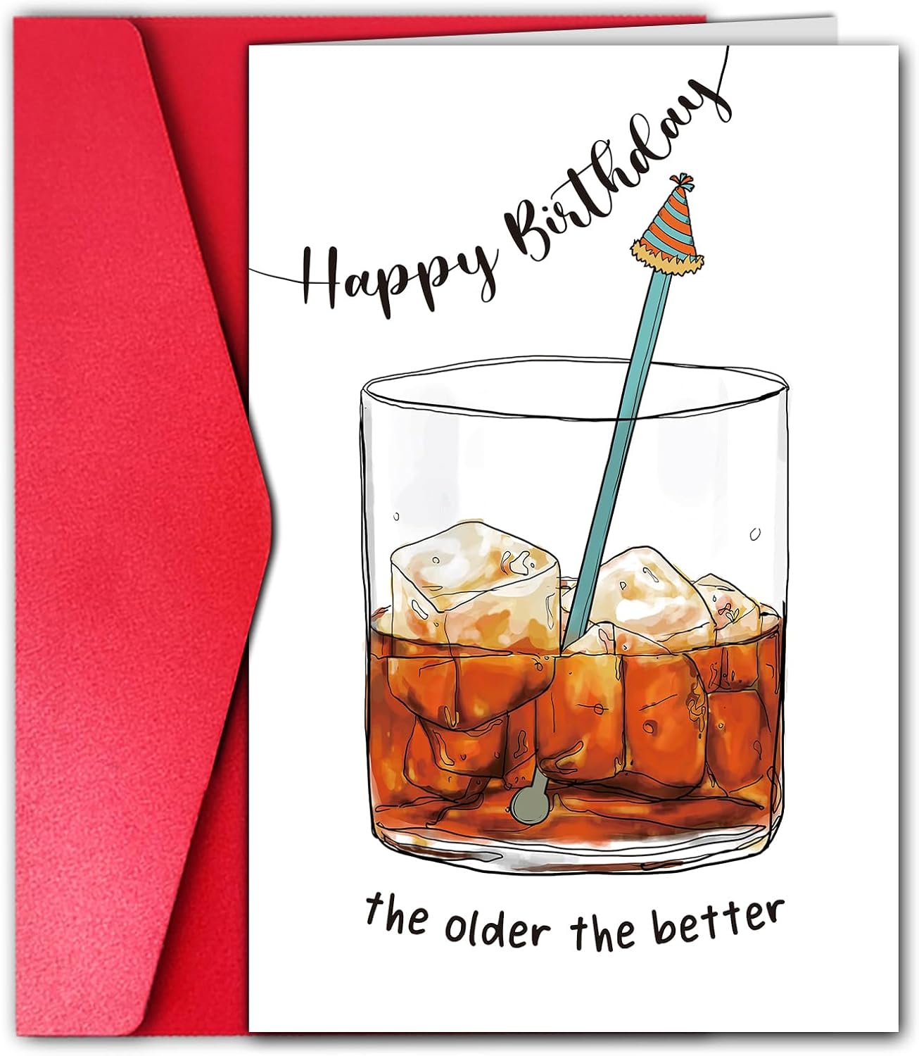 Tarjeta de feliz cumpleaños para hombres, divertida tarjeta de cumpleaños de compañero de trabajo, tarjeta de cumpleaños para él amigos (El mayor y