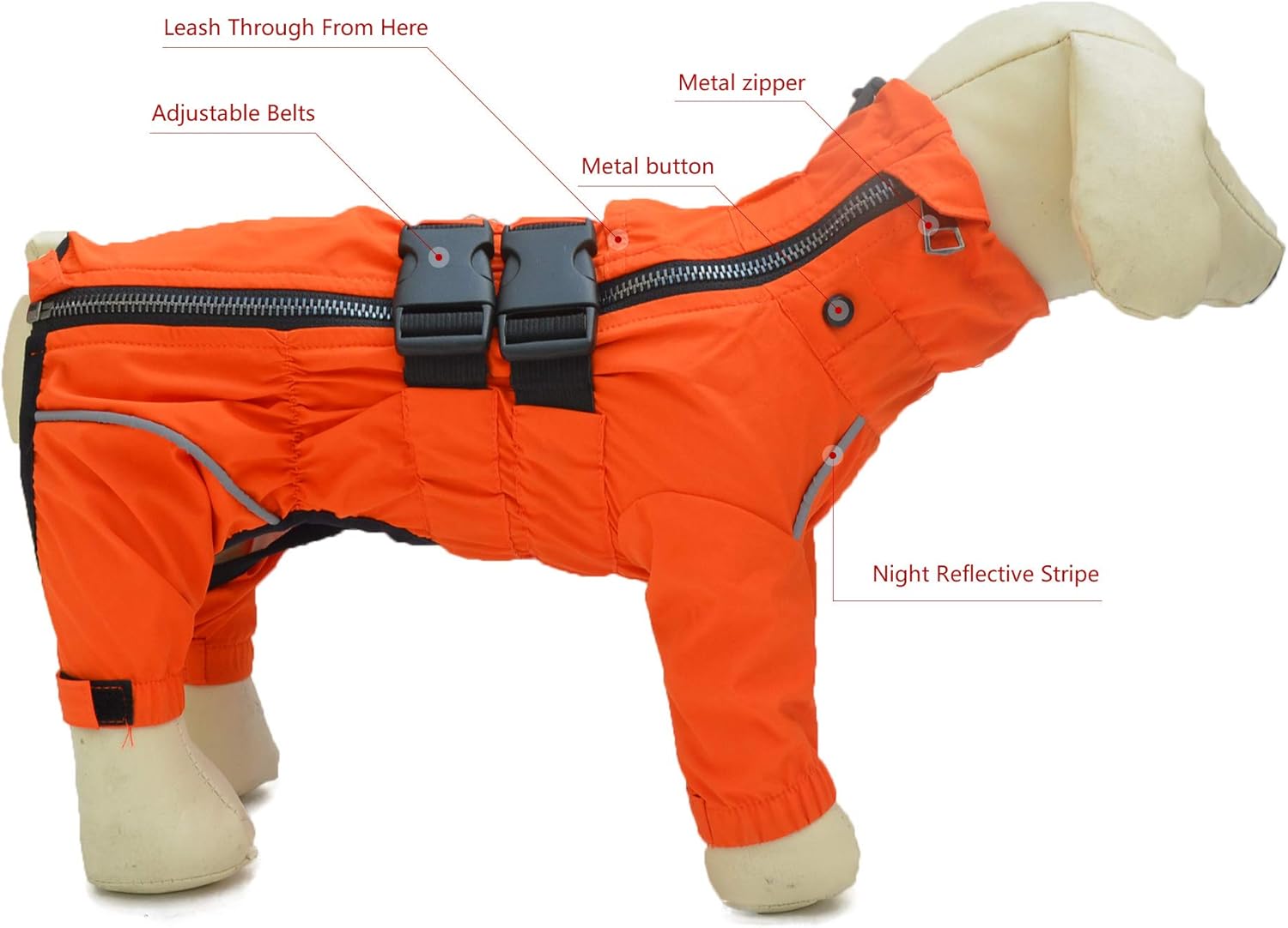 Lovelonglong – Chaqueta impermeable para perros, ligera, impermeable, reflectante, resistente al viento, a prueba de nieve, para perros pequeños,