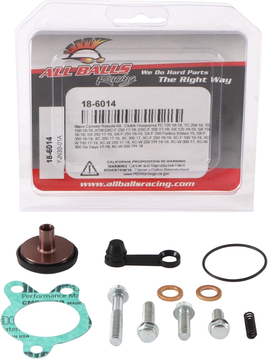 All Balls Racing 18-6014 Kit de cilindro esclavo de embrague con pistón compatible conrepuesto para Husqvarna TC 125 2016-2017, Gas-Gas EX250F 2021,