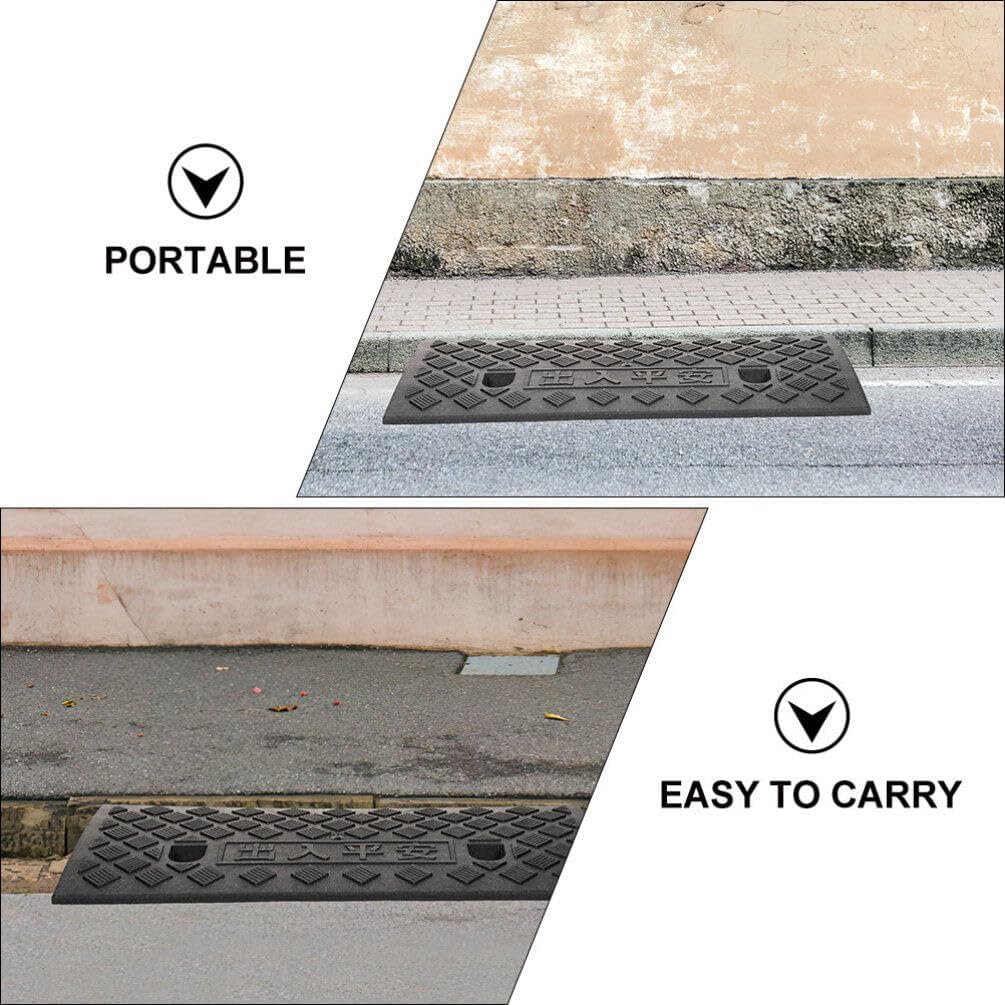 Healifty Rampa de goma para silla de ruedas, rampa de umbral industrial, rampa para bordillos, rampas para bordillos, rampas de inclinación para
