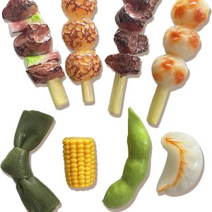 Bonitos imanes para refrigerador, paquete de 8 divertidos imanes para nevera, brochetas de simulación, imanes de comida 3D, imanes kawaii para Bonitos imanes para refrigerador, paquete de 8 divertidos imanes para nevera, brochetas de simulación, imanes de comida 3D, imanes kawaii para