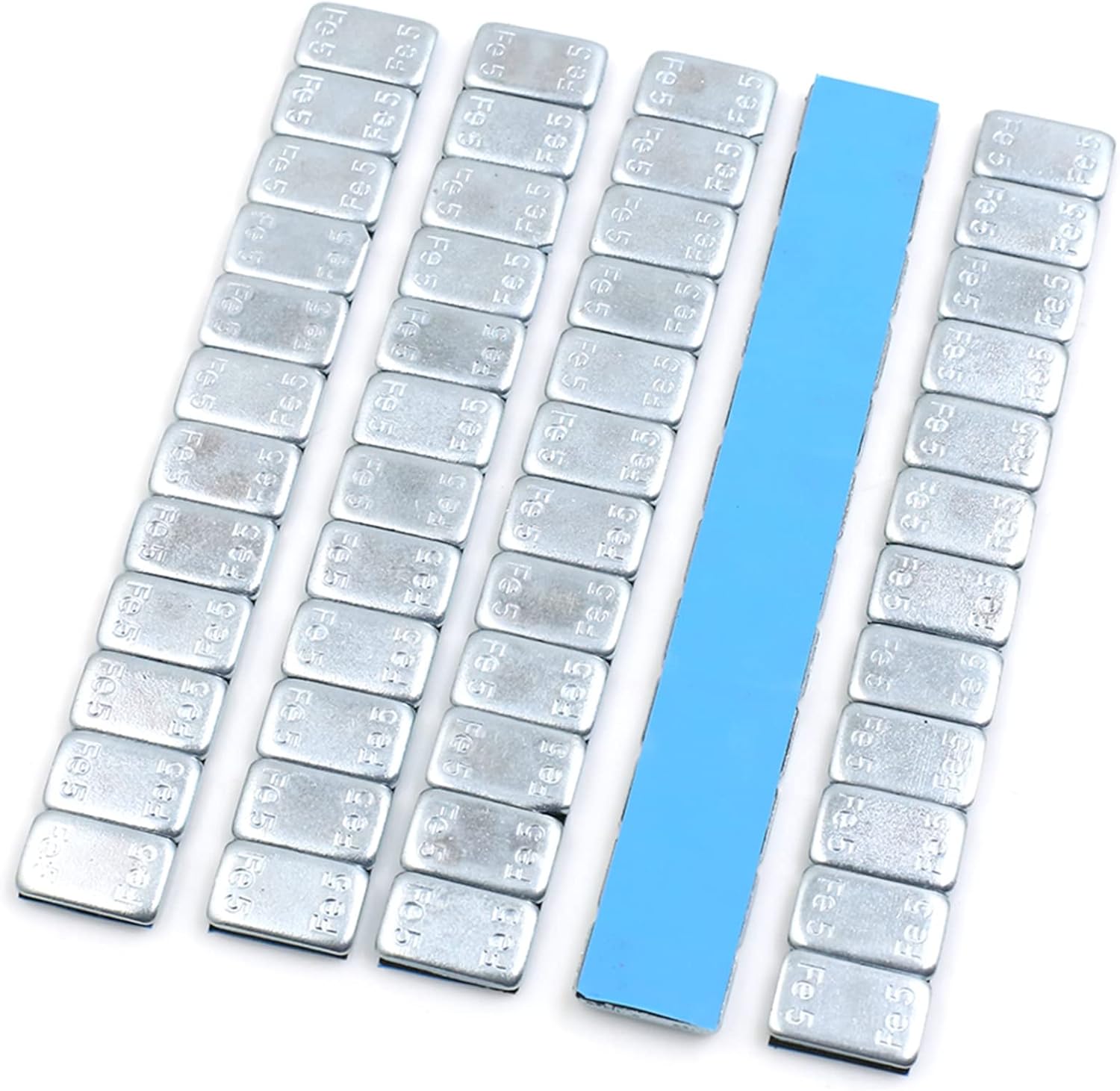 Tiras autoadhesivas de 2.1 oz para pesas de equilibrio de rueda para motocicleta, 5.512 x 0.748 in, 5 unidades