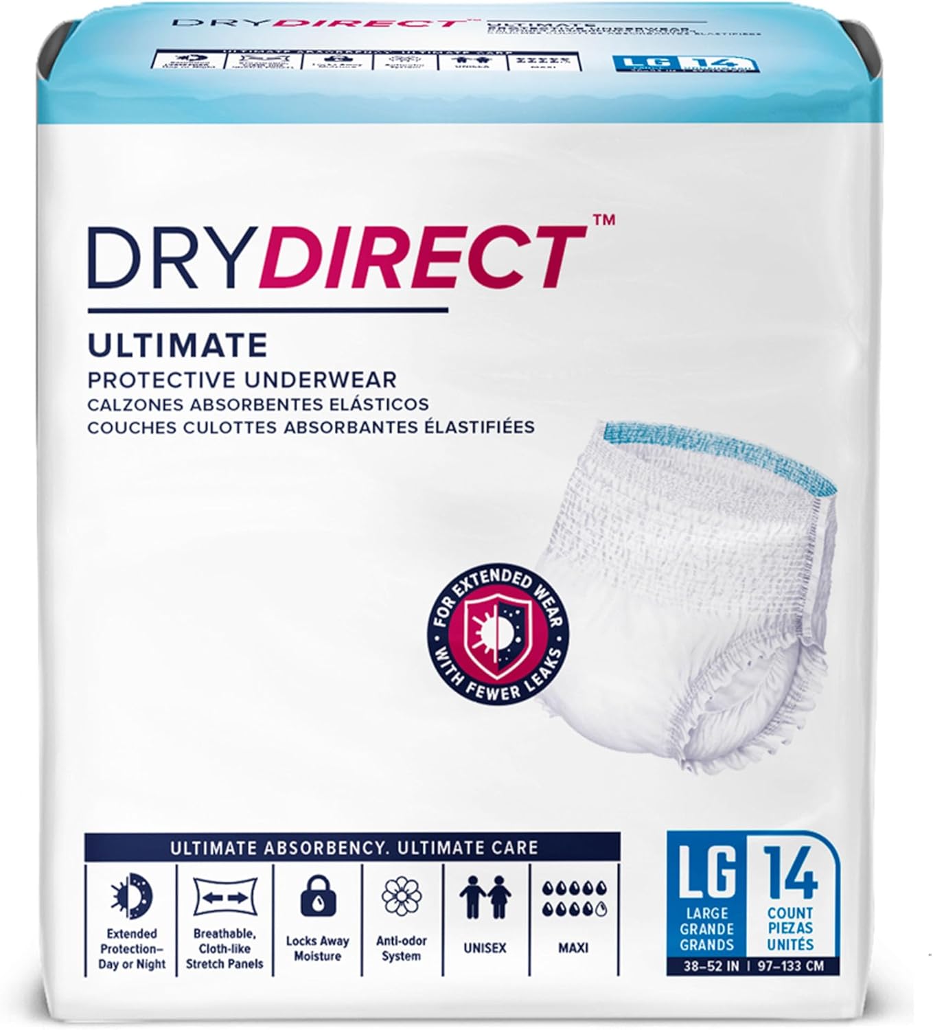 Ropa interior protectora definitiva (grande, paquete de 14) por Parentgiving
