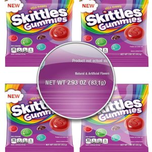 Skittles Wild Berry Gummy Candy, bolsa de 2.93 onzas (paquete de 4) Skittles Wild Berry Gummy Candy, bolsa de 2.93 onzas (paquete de 4)