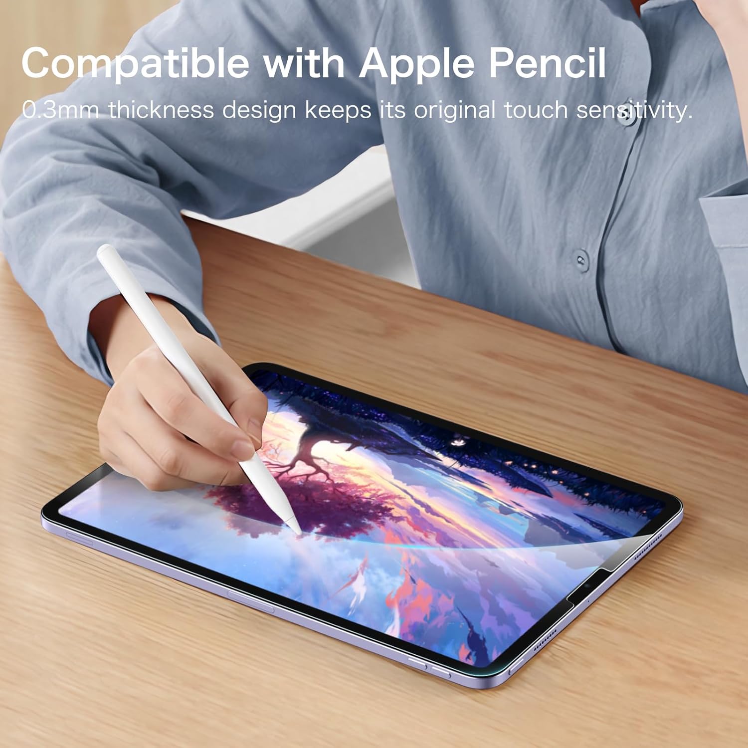 Fintie Protector de pantalla para iPad Air de 4 generación de 10.9 pulgadas 2020, iPad Pro de 11 pulgadas 20202018 (paquete de 2) funciona con Apple