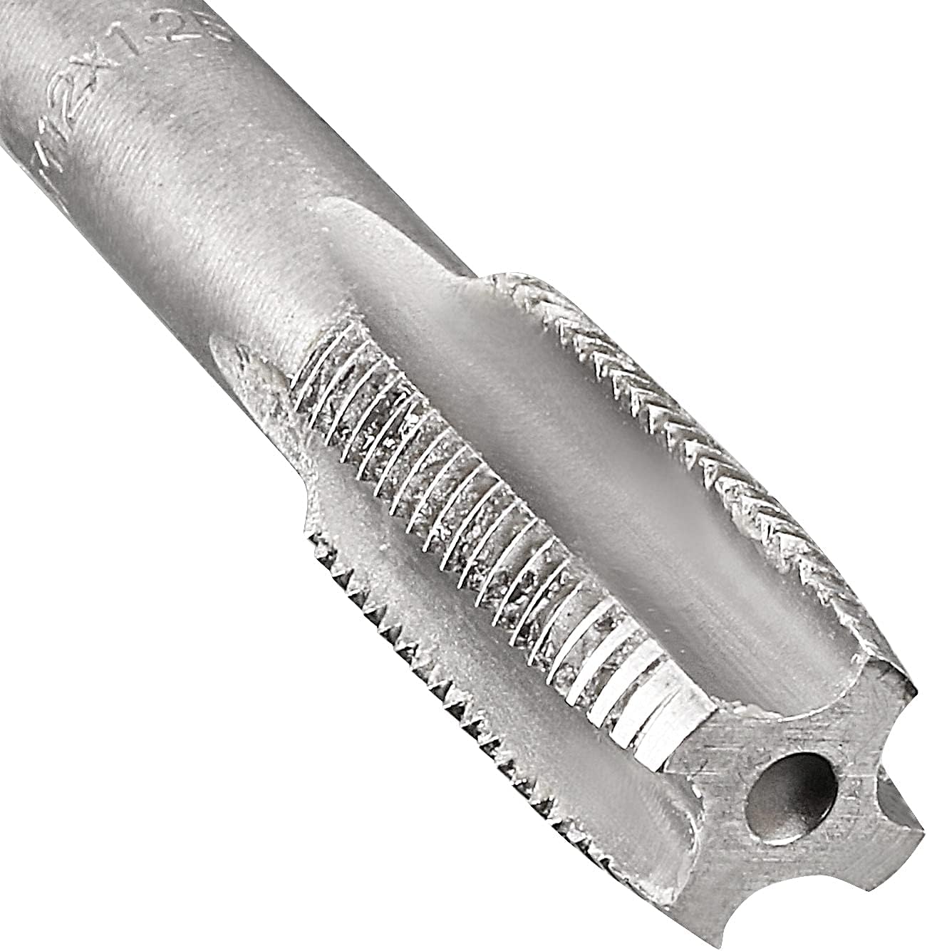 uxcell Grifo de mano métrico M12 rosca 1.25 paso 4 flautas rectas H2 herramienta de aleación inferior de acero y tornillo cónico juego de
