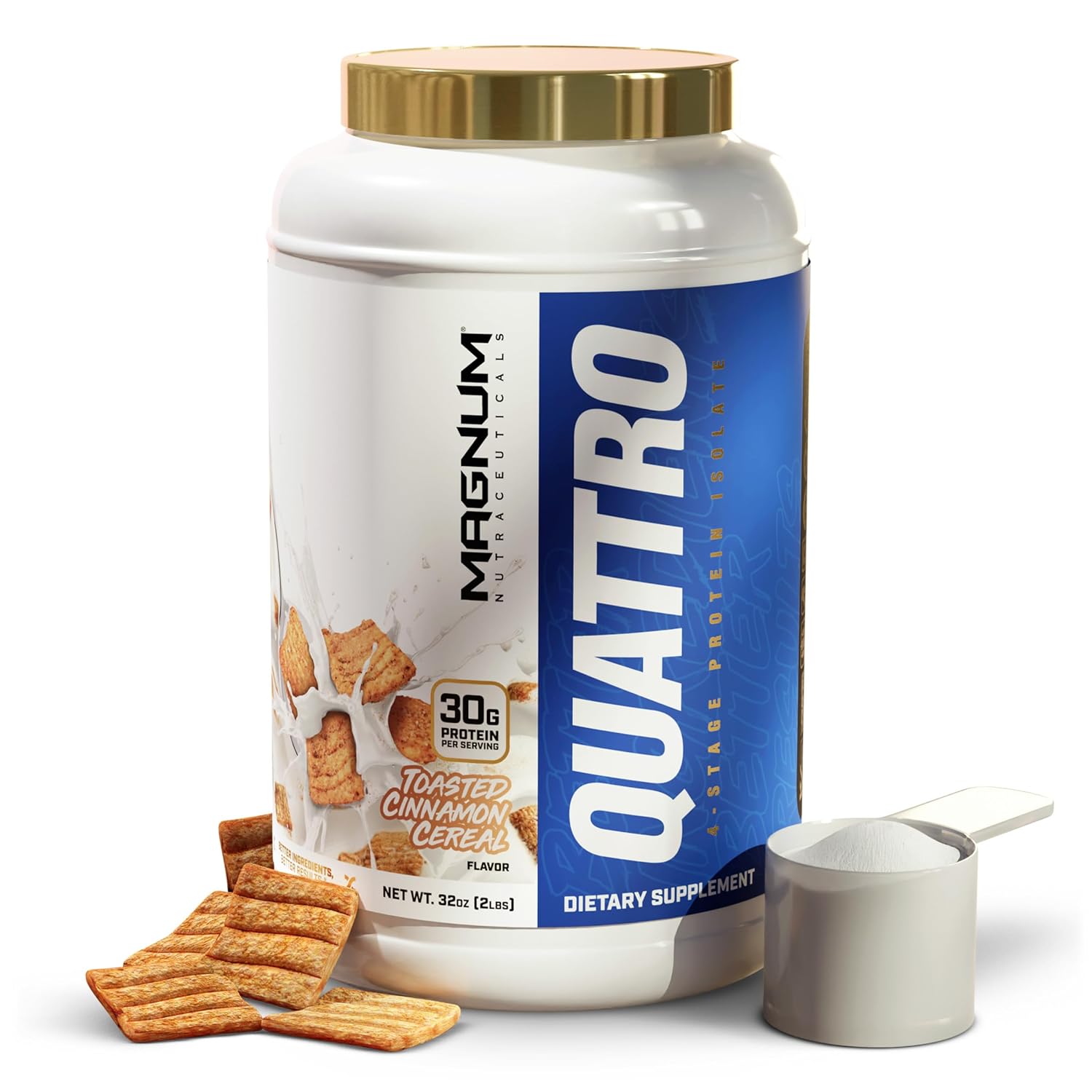 Magnum Nutraceuticals Quattro – Cereal de canela tostada, 2 libras, puede apoyar el crecimiento muscular y la recuperación