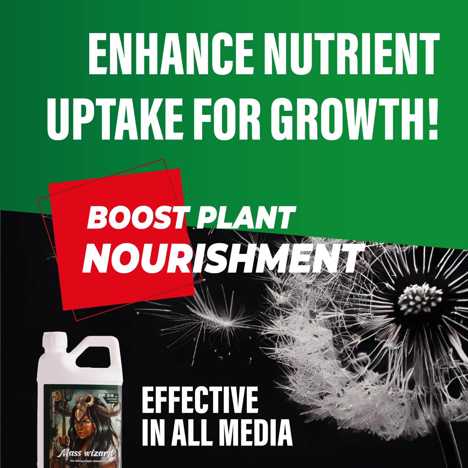Fertilizante Bloom Booster como nutrientes hidropónicos. Utilízalo en suelo e hidroponía general – Mass Wizard 0-15-16 – Fertilizantes de fósforo y