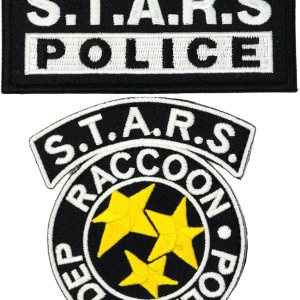 Patch Force S.T.A.R.S. – Juego de 2 piezas de parche para disfraz de policía de mapache – Cierre de gancho B535 Patch Force S.T.A.R.S. – Juego de 2 piezas de parche para disfraz de policía de mapache – Cierre de gancho B535