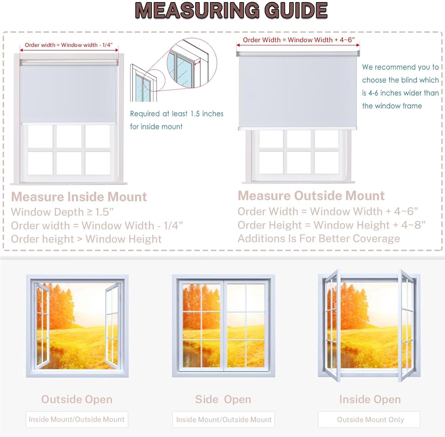 Persianas enrollables opacas para ventanas interiores, impermeables, para el hogar, ducha, oficina, privacidad, con cable francés, persianas para