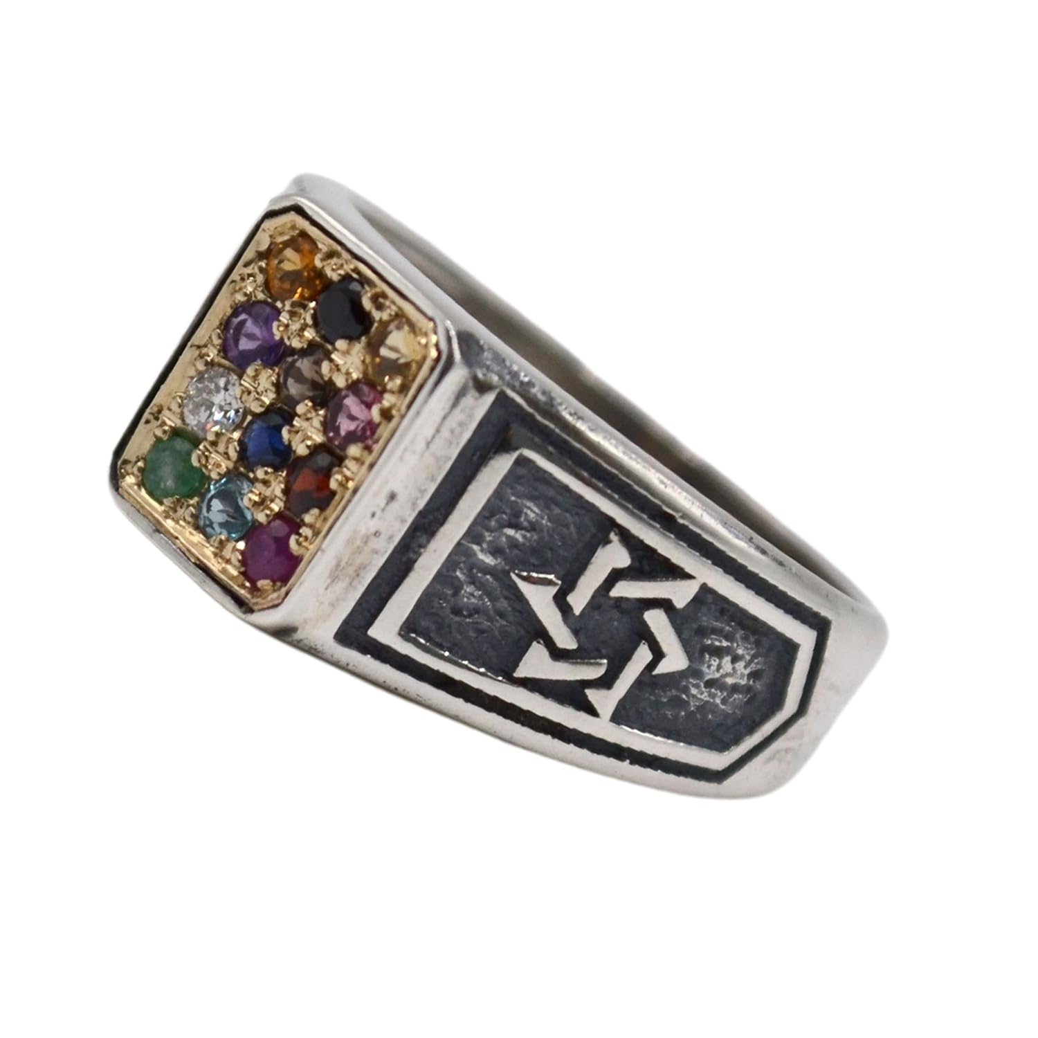 Amazing Hoshen Stones Ring 12 Tribes of Israel Jewish Symbol Judaica Gift Fine Handmade