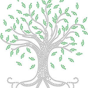 SUPERDANT Tree of Life – Adhesivo termotransferible con diamantes de imitación para planchar, hojas verdes, diamantes de imitación de cristal, para SUPERDANT Tree of Life – Adhesivo termotransferible con diamantes de imitación para planchar, hojas verdes, diamantes de imitación de cristal, para