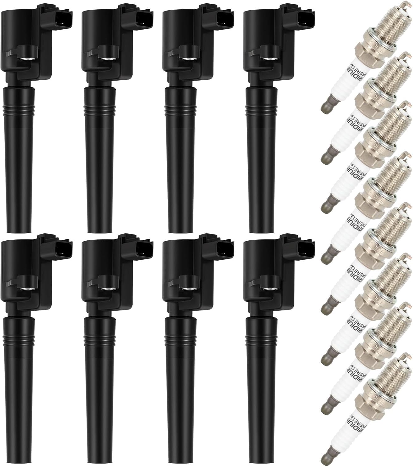 ECCPP DG499 8 bobinas de encendido con 8 bujías de iridio para Ford para Lincoln para Jaguar Thun para Derbird LS S-Type 3.9L 4.0L 4.2L V8