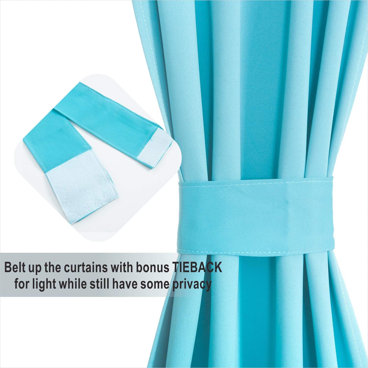 Aquazolax Paneles de cortina corredizos de cristal para puerta, Cortinas opacas sólidas con aislamiento térmico de alta calidad, cortinas opacas de