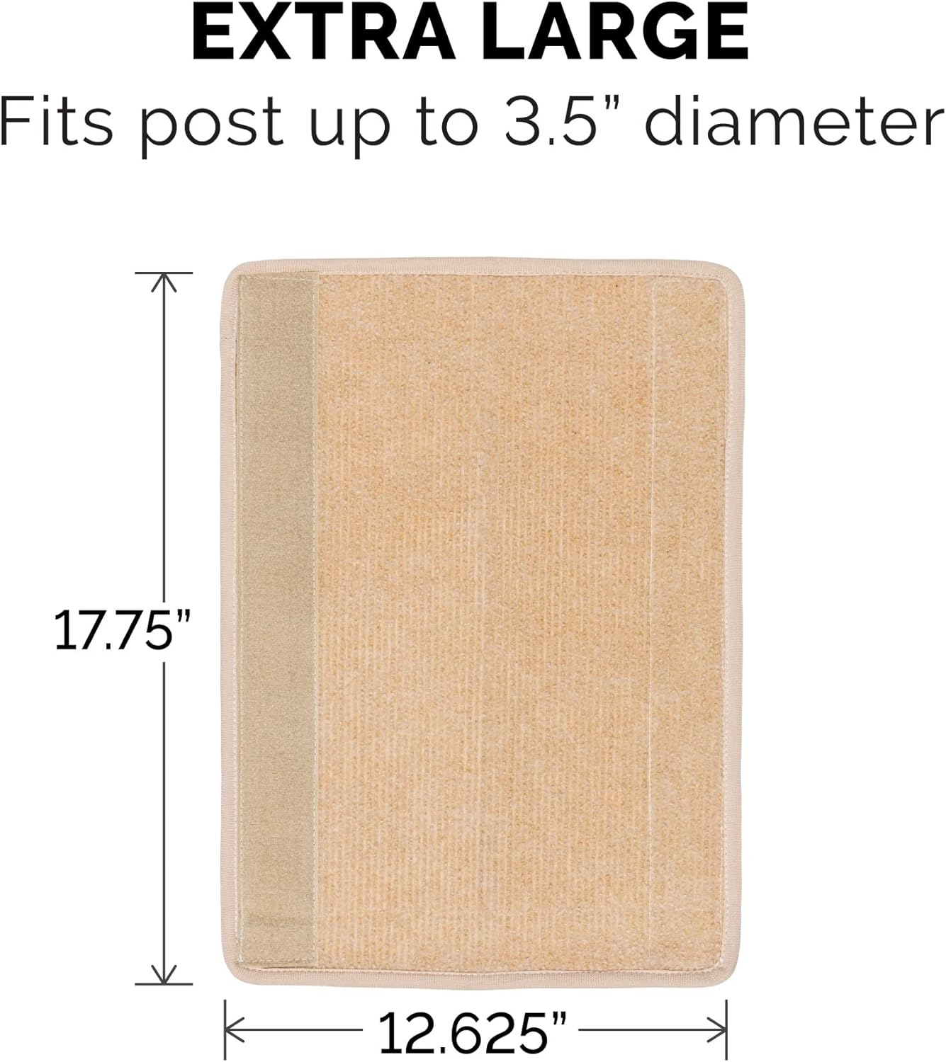 Furhaven Funda para poste rascador envolvente para gatos de interior, se adapta a postes de hasta 3.5 pulgadas de diámetro, duradera y menos