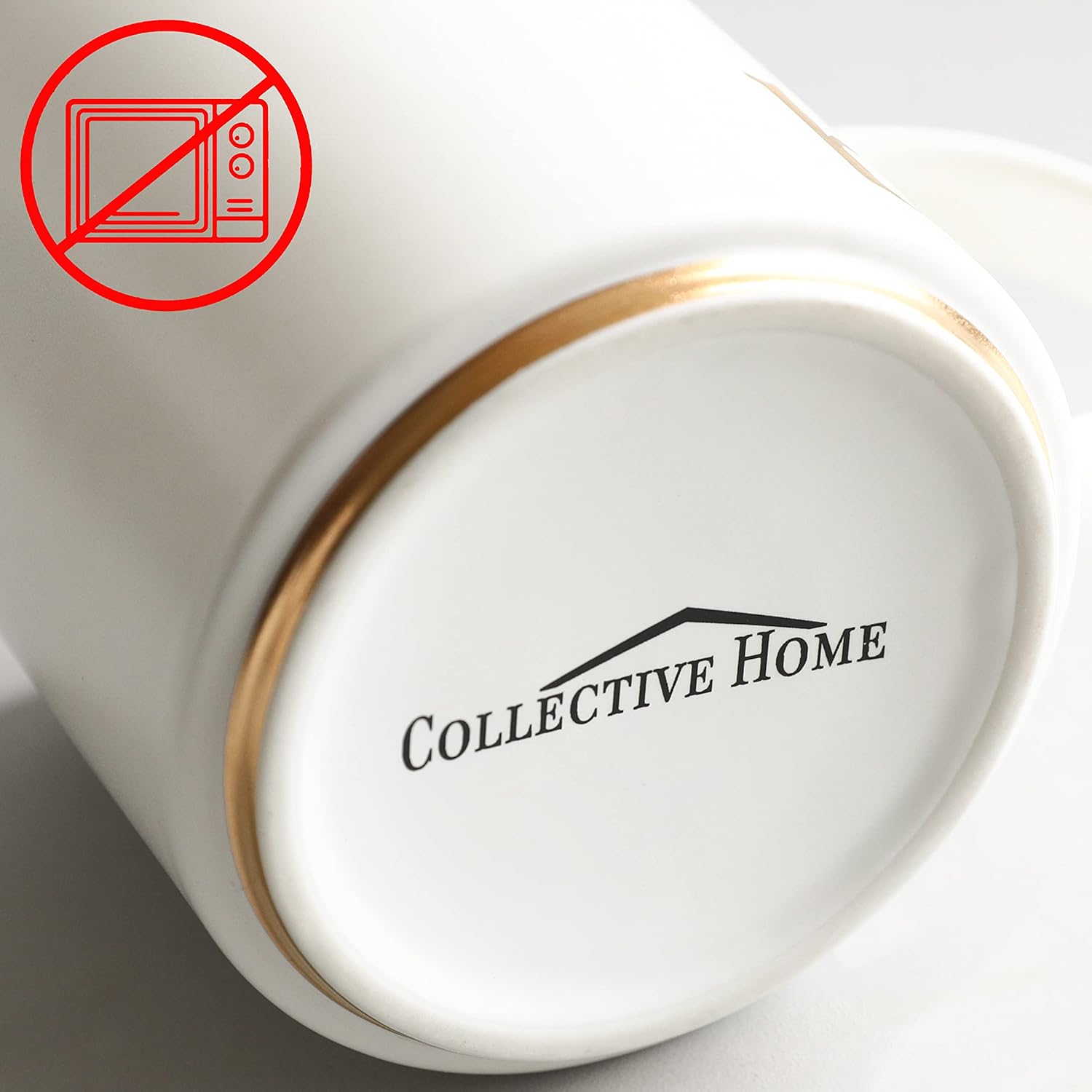 COLLECTIVE HOME – Tazas de cerámica con monograma, tazas de café con inicial dorada de 15 onzas, elegantes tazas de té del alfabeto, elegante taza