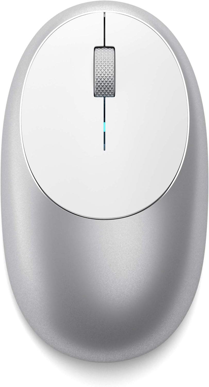 Satechi Mouse para MacBook Pro – Mouse inalámbrico Bluetooth M1 con puerto recargable tipo C – Mouse Bluetooth para Mac, Mac Mini, iMac ProiMac,