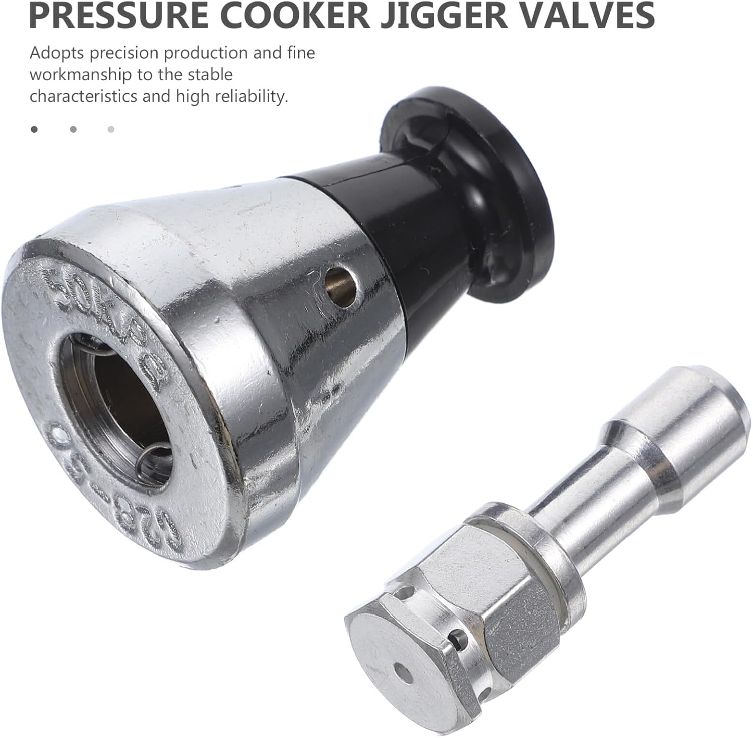 HEMOTON Válvula de Jigger de repuesto universal para olla de presión de alivio de válvula de escape 50KPA