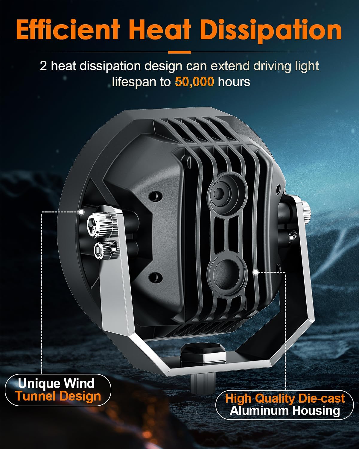 SPL Cubo de luz LED para conducción todoterreno, 3.8 pulgadas, 48 W, 10000 lúmenes, luz de conducción auxiliar con diseño de letra X DRL, barra de