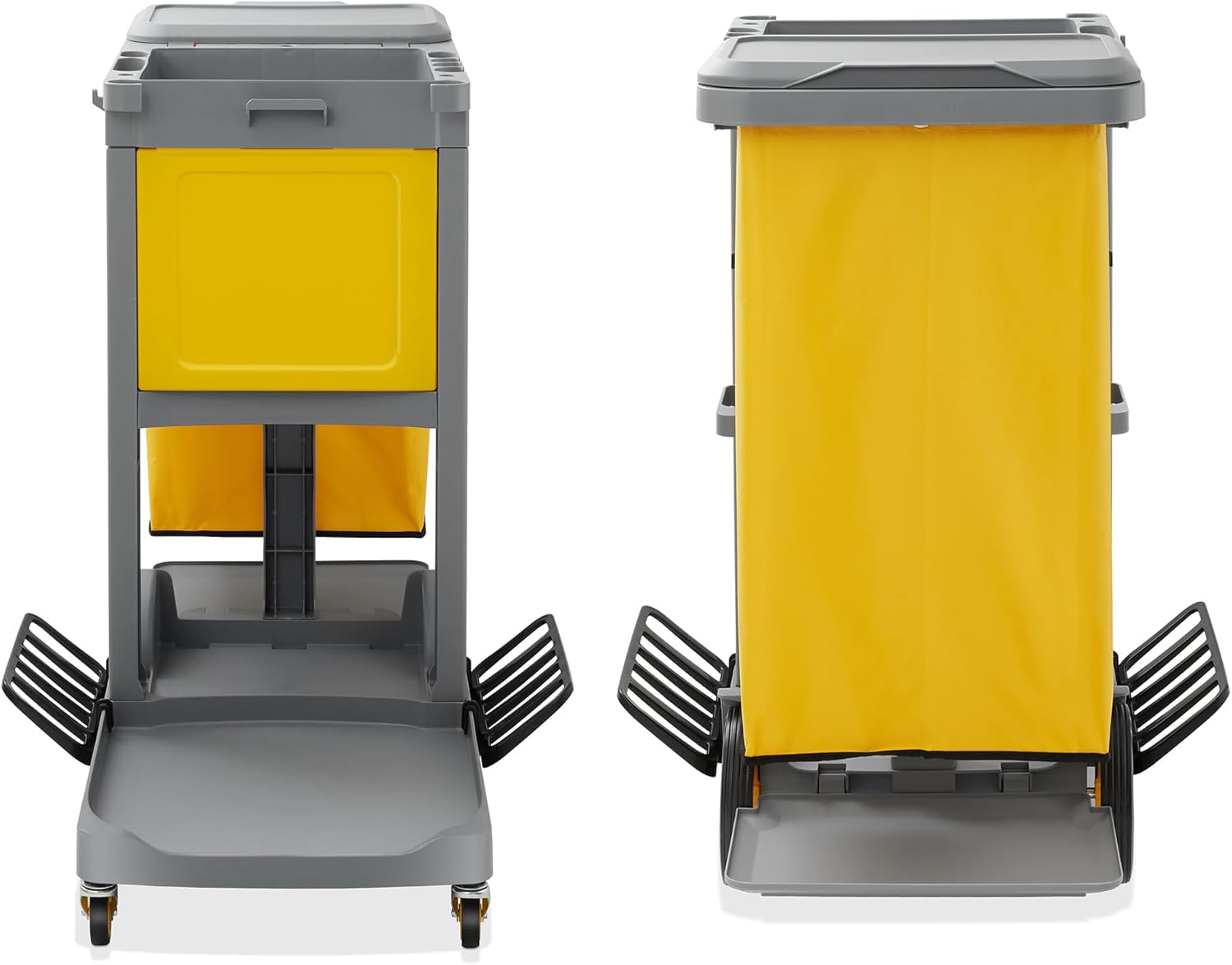 Dryser Carrito de limpieza comercial con ruedas – Carrito de limpieza con gabinete con cerradura de llave