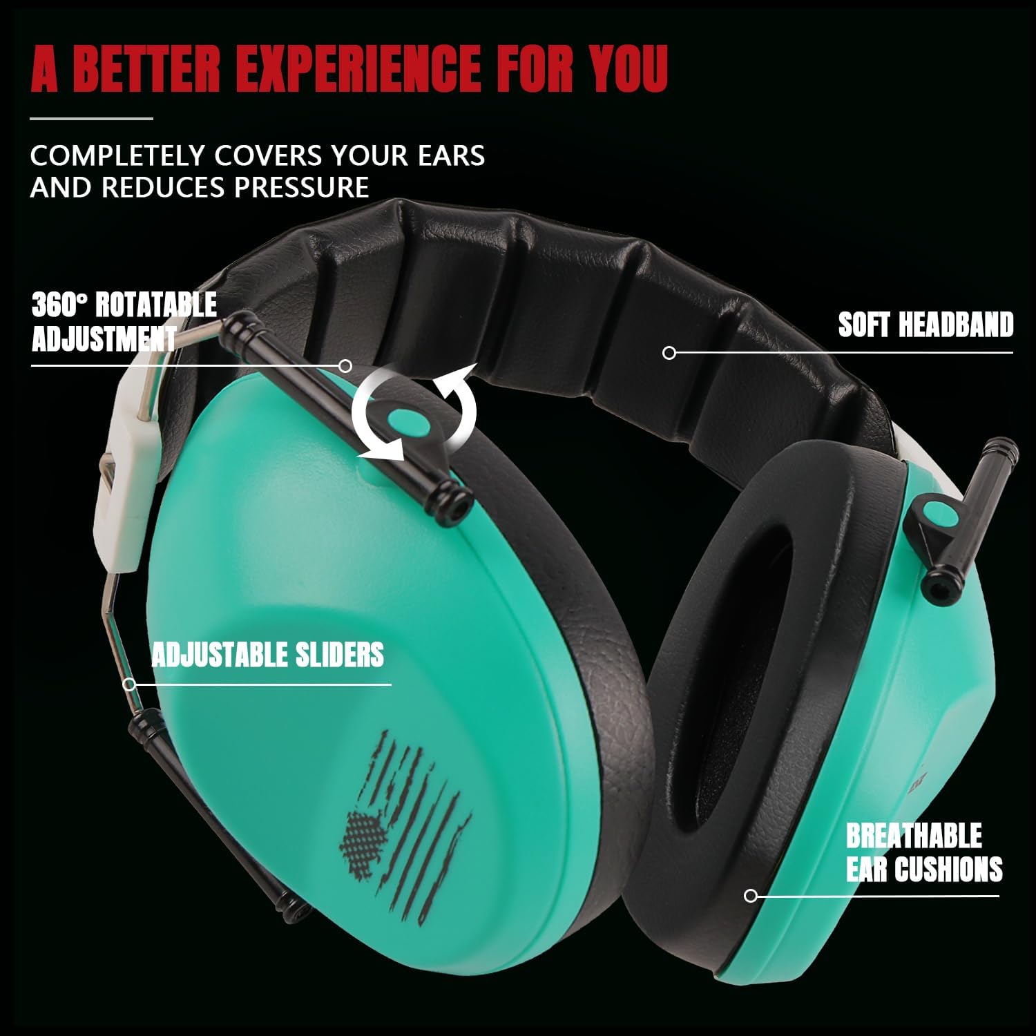 HEARMOR Orejeras de protección auditiva con bajo perfil NRR 23 dB reducción de ruido auriculares para rango de armas y caza