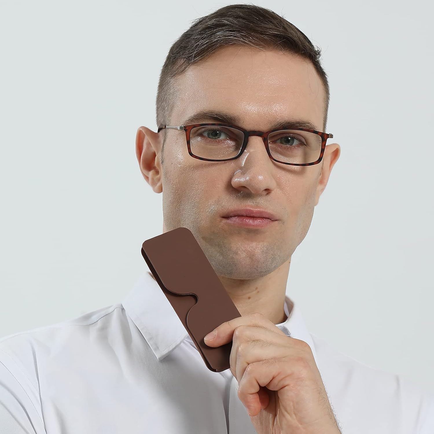 KoKoBin Gafas de lectura ultrafinas anti-azul, gafas antirreflejos, Leopardo