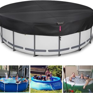 Cubierta redonda de piscina de 10 pies, 500D resistente a desgarros, cubiertas solares para piscinas sobre el suelo, cubierta de piscina resistente Cubierta redonda de piscina de 10 pies, 500D resistente a desgarros, cubiertas solares para piscinas sobre el suelo, cubierta de piscina resistente