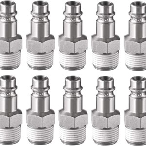 Prevost ERP 076251 (paquete de 10) 14″ rosca macho NPT 38″ tamaño cuerpo alto flujo seguridad aire enchufe Prevost ERP 076251 (paquete de 10) 14″ rosca macho NPT 38″ tamaño cuerpo alto flujo seguridad aire enchufe