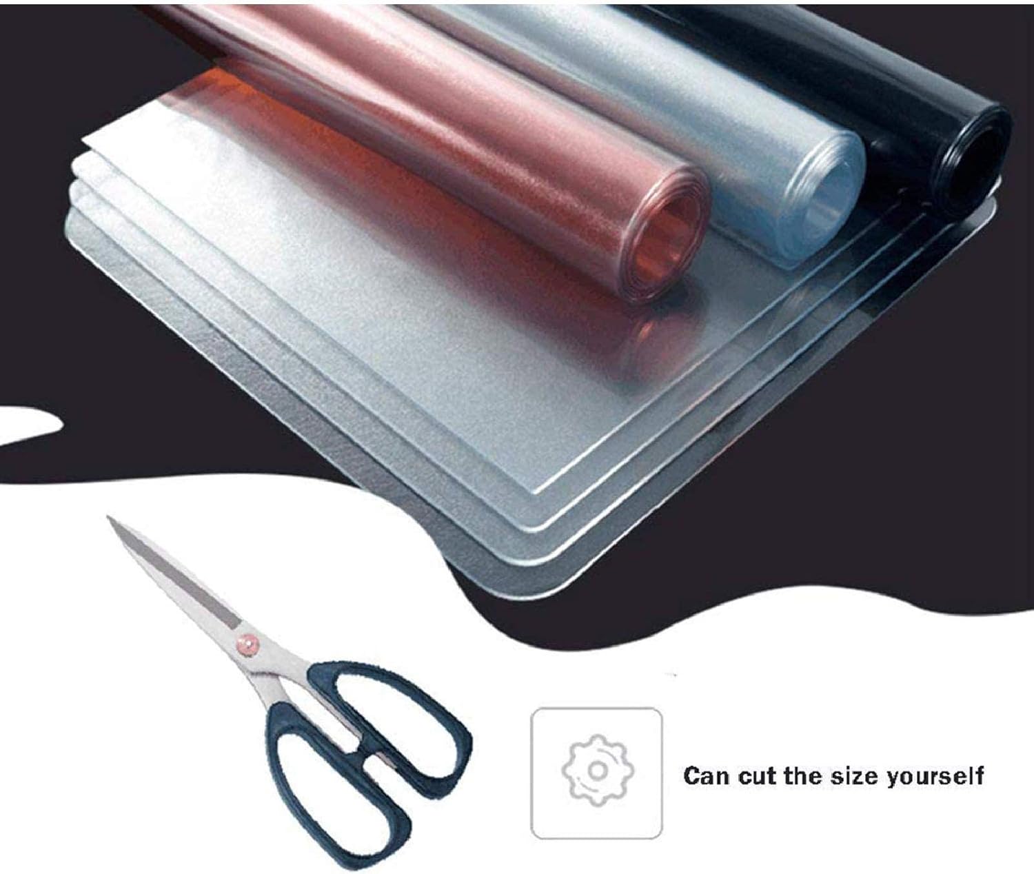 ZHANGQINGXIU Mantel transparente de plástico transparente para mesa, mantel de PVC, alfombrilla de vinilo, fácil de limpiar, impermeable, lavable,