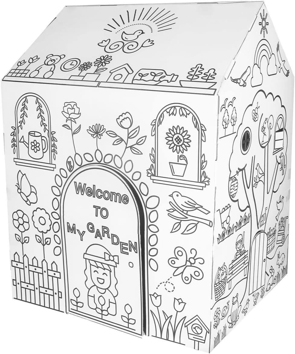 “Welcome to My Garden” Colorea tu propia casa de juegos – Abraza la emoción y la alegría de la naturaleza, el mejor arte y manualidades para niños