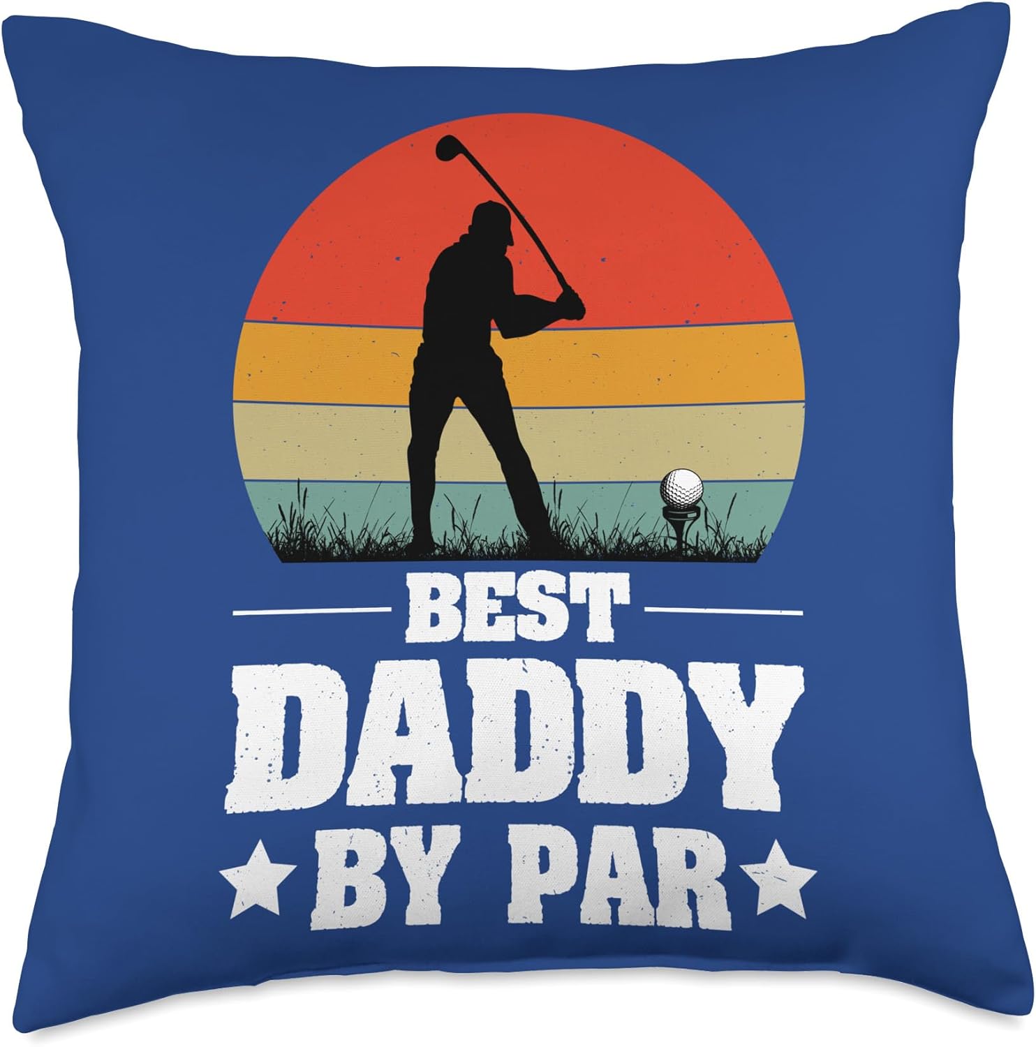 Father’s Day 2023 Best Daddy By Par For Golfer Dad Best Daddy by Par for Dads Who Love Golf-Father’s Day 2023 Throw Pillow, 18×18, Multicolor