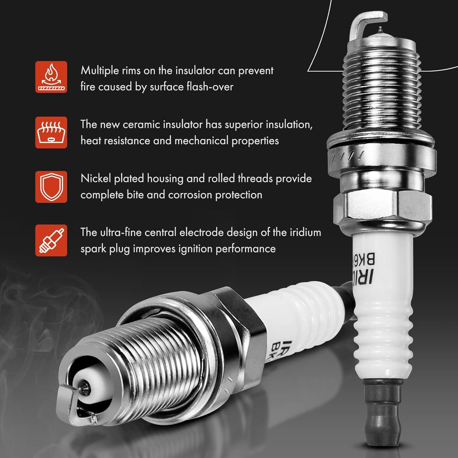 A-Premium Bobinas de encendido y bujías compatibles con Subaru Outback 2005-2009, Forester 2005-2008, Impreza 2005-2010, Legacy 2005-2009 y Saab
