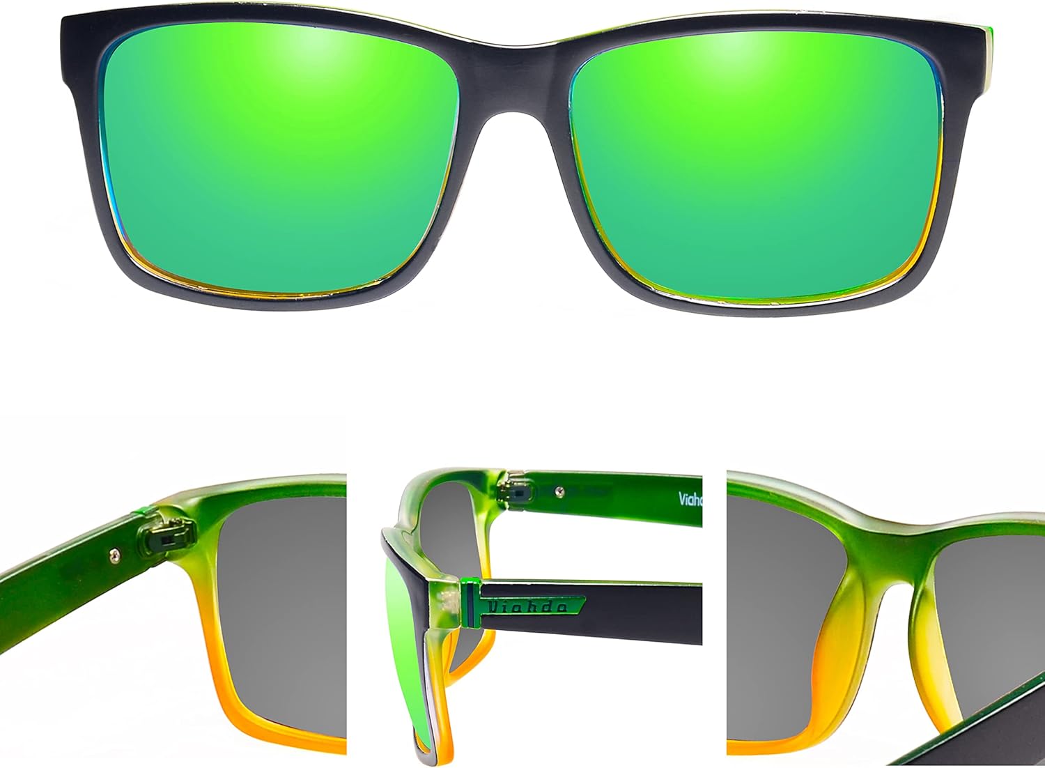 VIAHDA Gafas de sol polarizadas deportivas para hombres Ciclismo Conducción Pesca Gafas de sol Mujeres 100% Protección UV HD5089