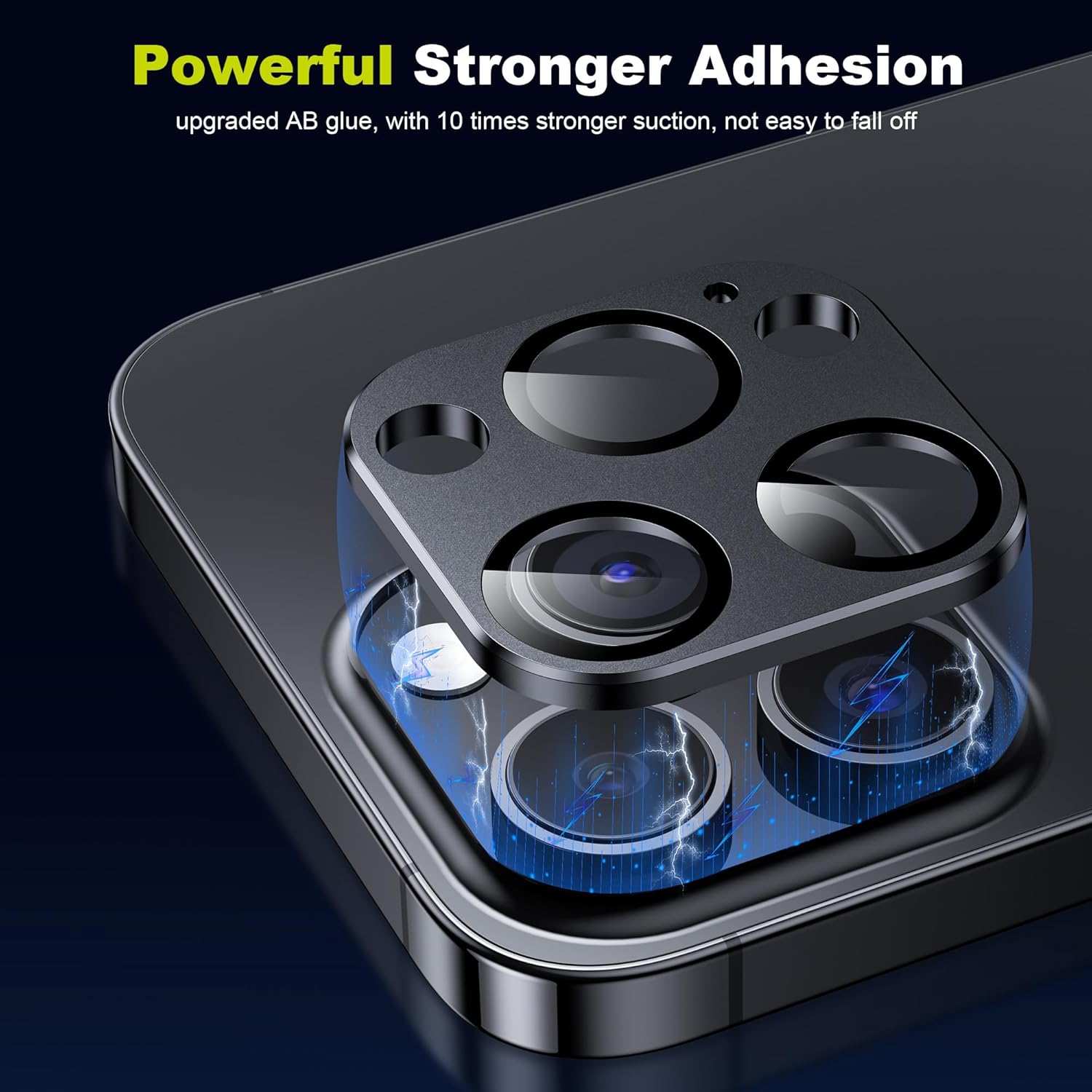 WSKEN Protector de lente de cámara para iPhone 15 ProiPhone 15 Pro Max, aleación mate prueba inastillable Protector de pantalla de cámara de vidrio