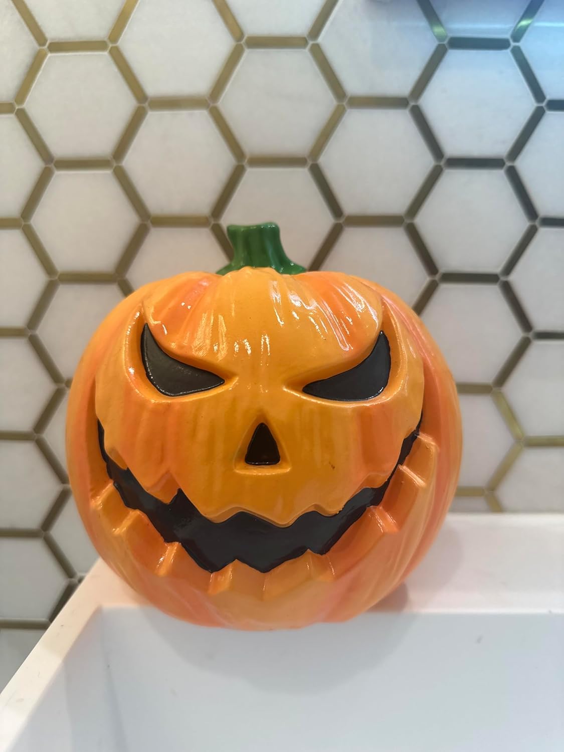 Calabaza de Halloween con luz LED, decoraciones de Halloween, decoración de Halloween para interiores, calabaza iluminada