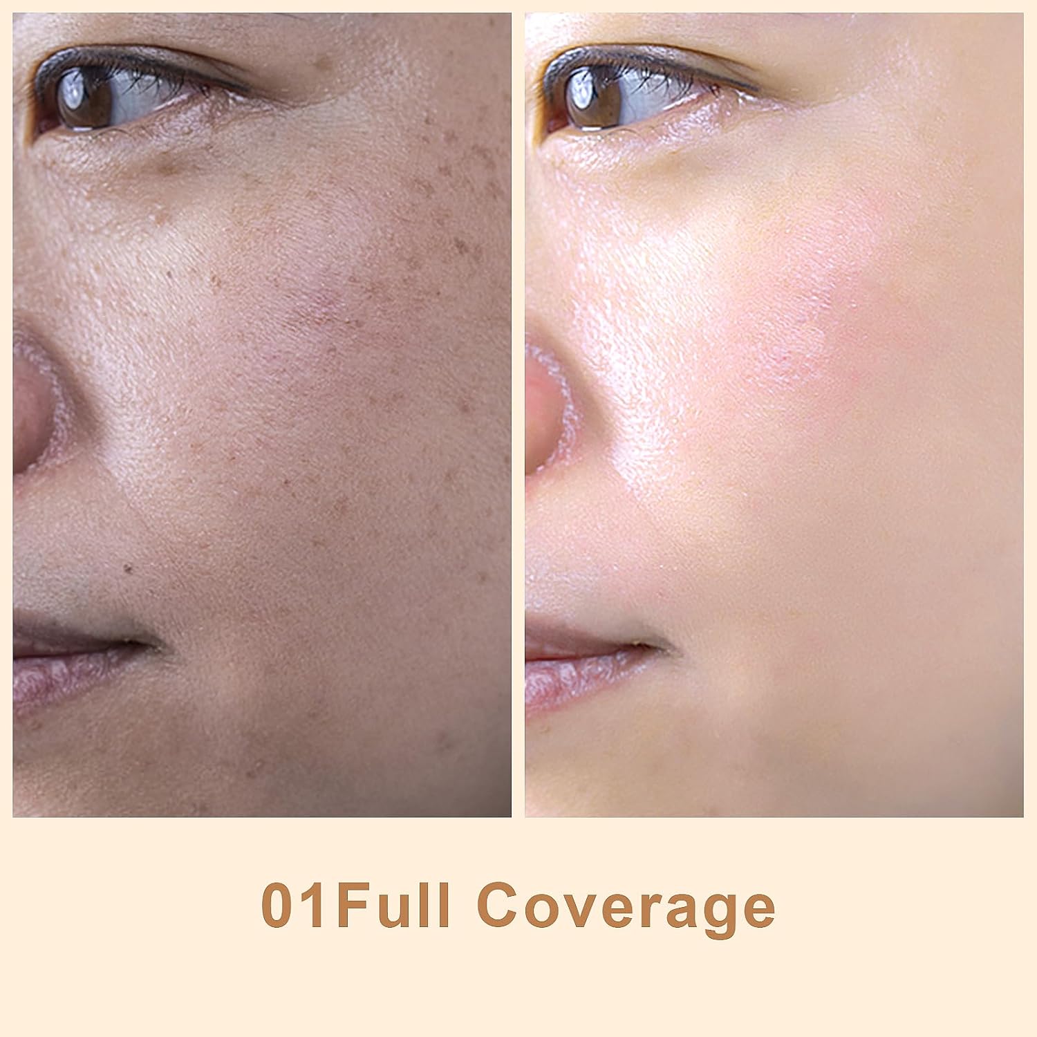 Juego de base sedosa con brocha de maquillaje suave, fórmula transpirable, ligera, hidratante, base de cobertura completa para un maquillaje