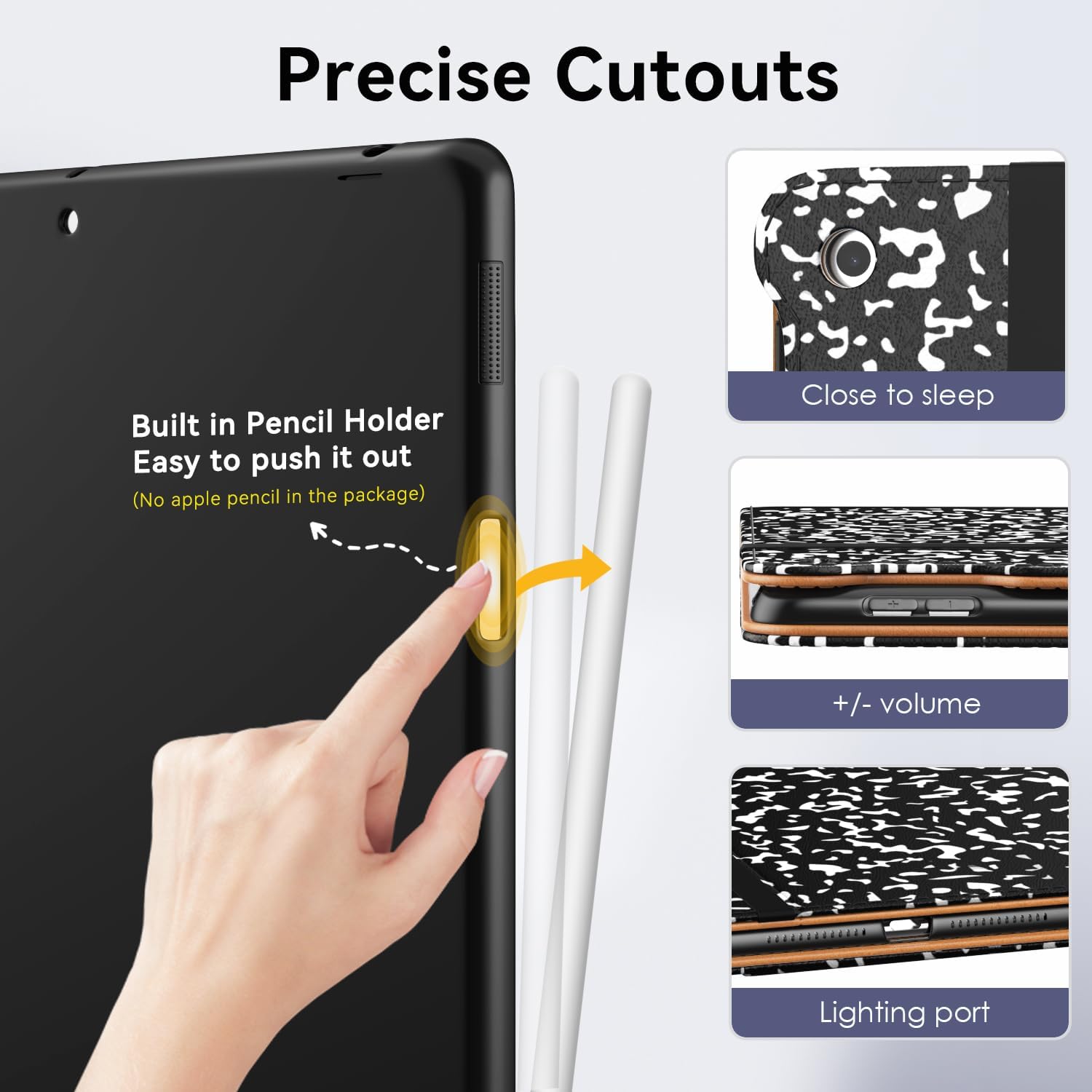 OKP Funda para iPad de 9 generación 20218 generación 20207 generación 2019 de 10.2 pulgadas, con visión multiángulo, funda de piel sintética con