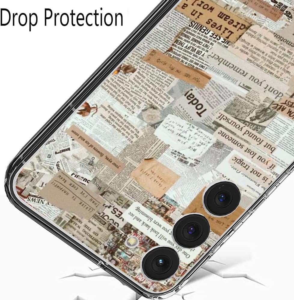 Kyppwh Funda de TPU suave para Samsung Galaxy S23 para Samsung Galaxy S23, estilo de vida retro, vintage, antiarañazos, a prueba de golpes, funda de