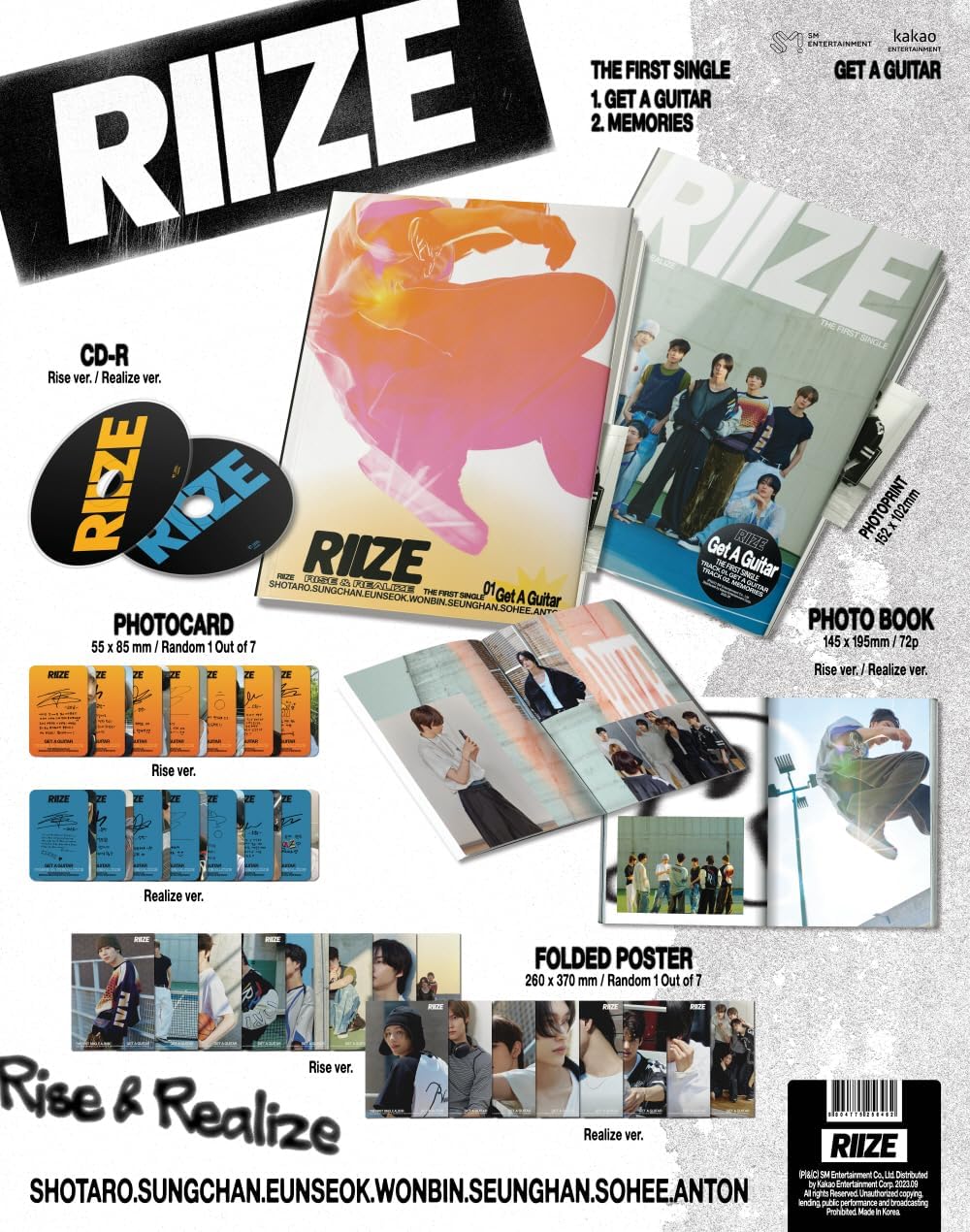 RIIZE – 1er álbum sencillo Get A Guitar (Rise ver.)