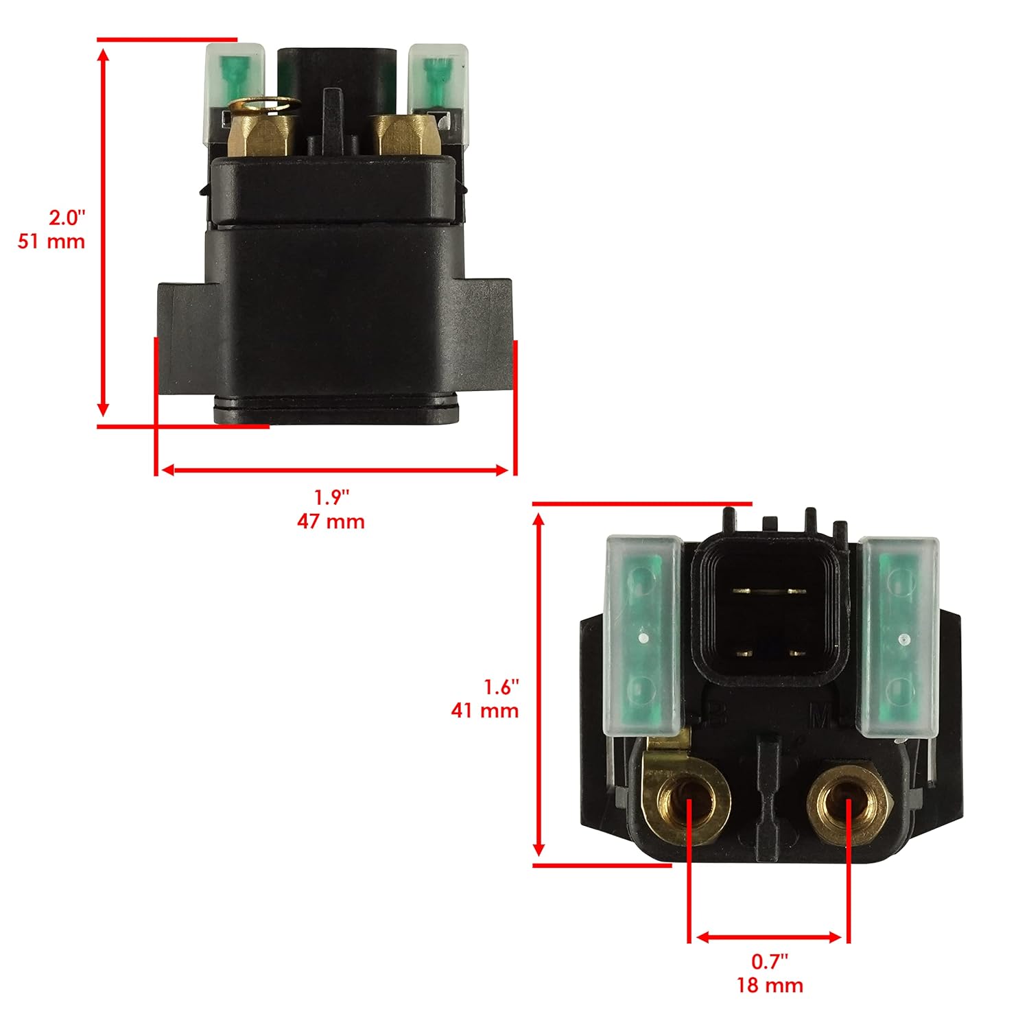Caltric Solenoide de relé de arranque compatible con Suzuki 650 Dl650 Dl650A V-Strom 2004-2009 2011-2017