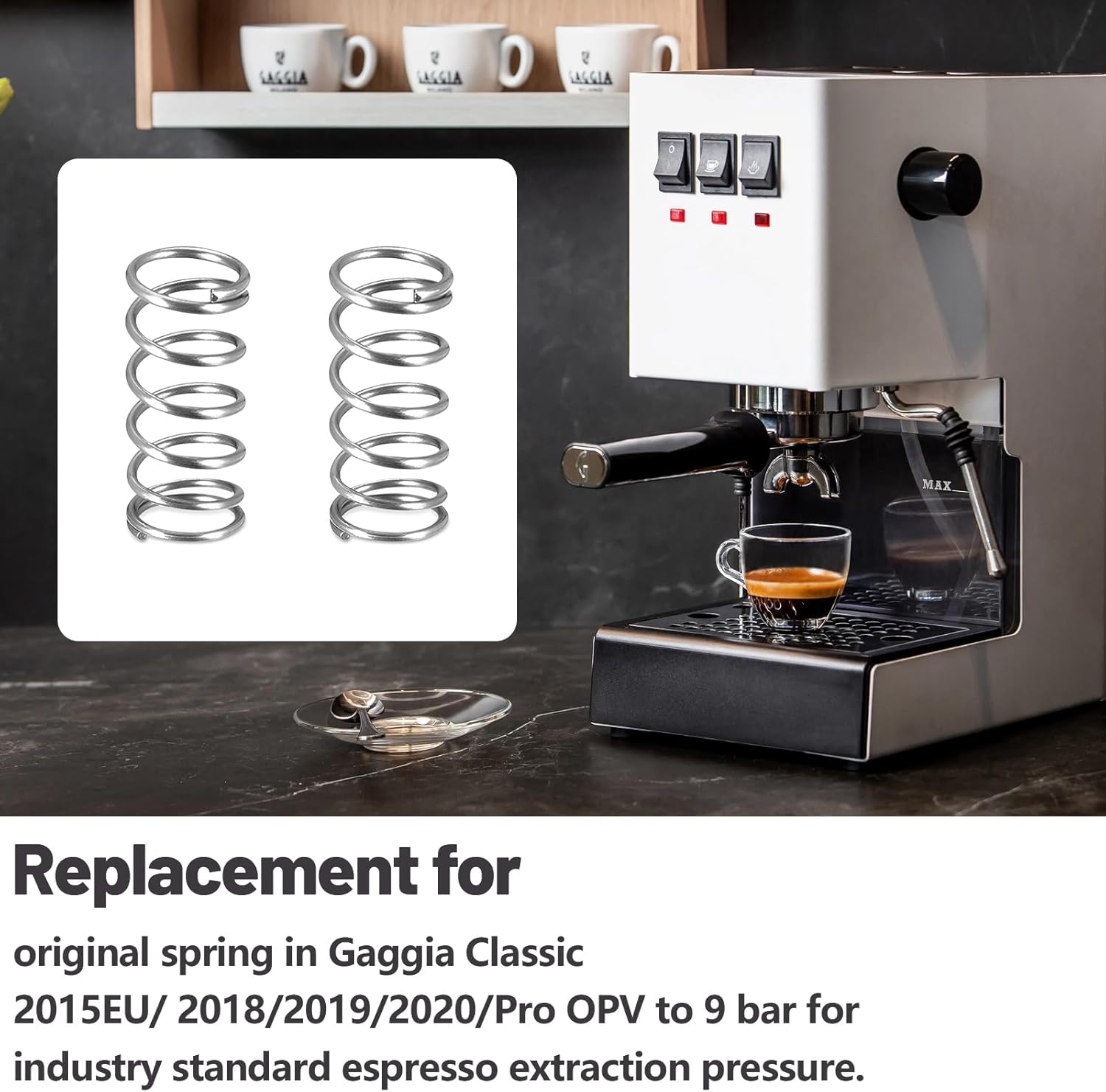 Máquina de café expreso compatible con Gaggia Classic 9 Bar Opv Coffee Machine Kits para Gaggia Classic Pro Opv Mod Springs Piezas Accesorios de