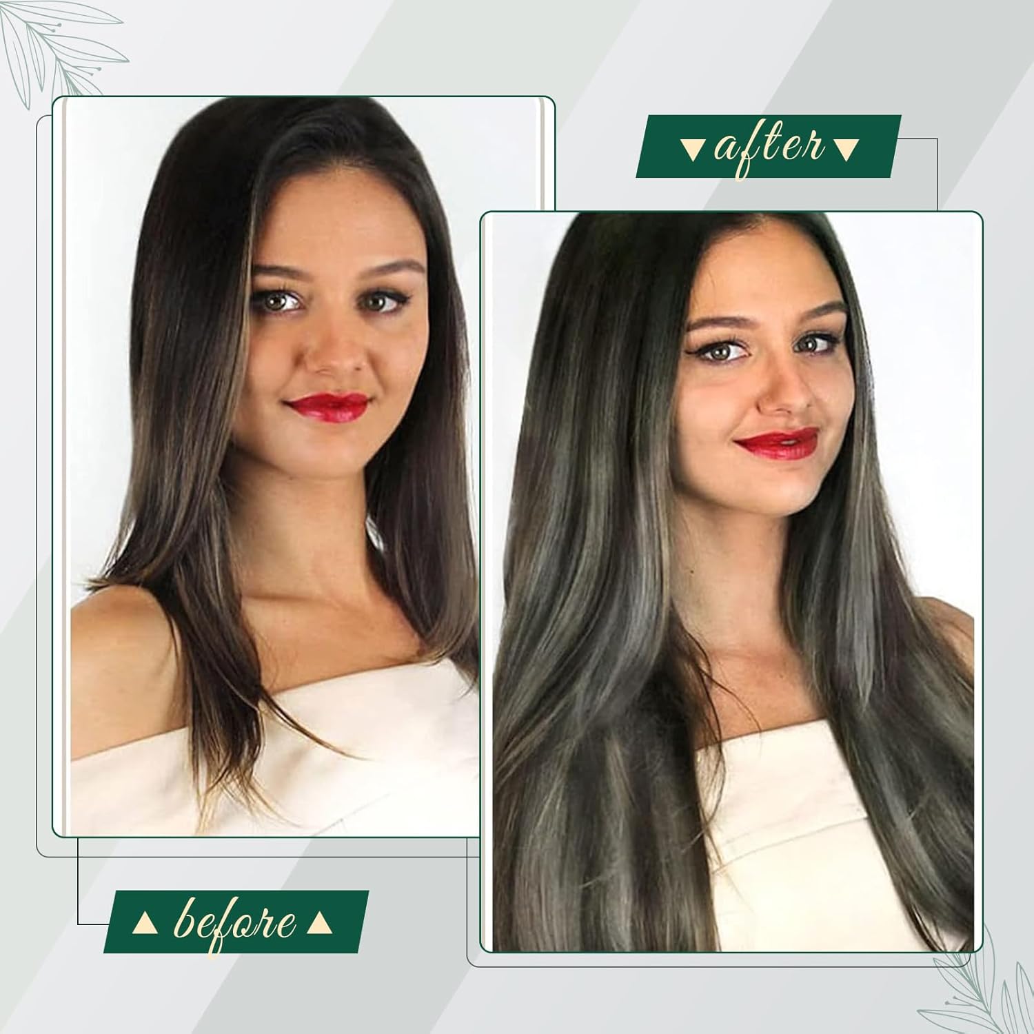 RUNATURE Extensiones de cabello humano real para coser, 20 pulgadas, 3.53 onzas, extensiones de cabello natural, color negro plateado a plateado,