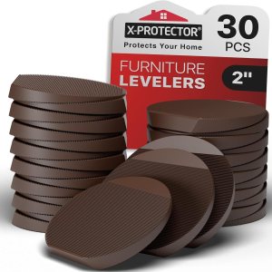 X-Protector Niveladores de muebles  30 piezas de 2 pulgadas  Cuñas de goma marrón para nivelar  Pies de nivelación de muebles multiusos para evitar X-Protector Niveladores de muebles  30 piezas de 2 pulgadas  Cuñas de goma marrón para nivelar  Pies de nivelación de muebles multiusos para evitar